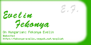 evelin fekonya business card